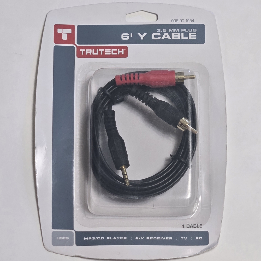 Trutech 6' Y Cable with 3.5mm Plug